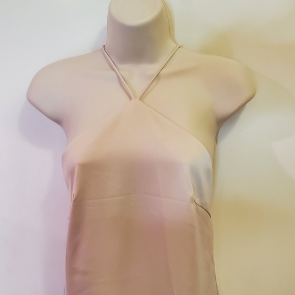 Nasty Gal At Ease Satin Halter Midi Slip Dress, Ivory Cream, Size US 2, NWT - Picture 7 of 15